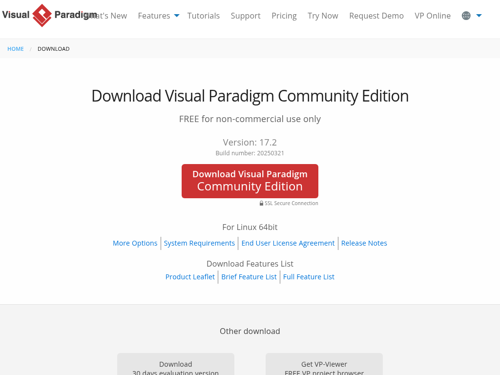 Screenshot for Visual Paradigm Community Edition