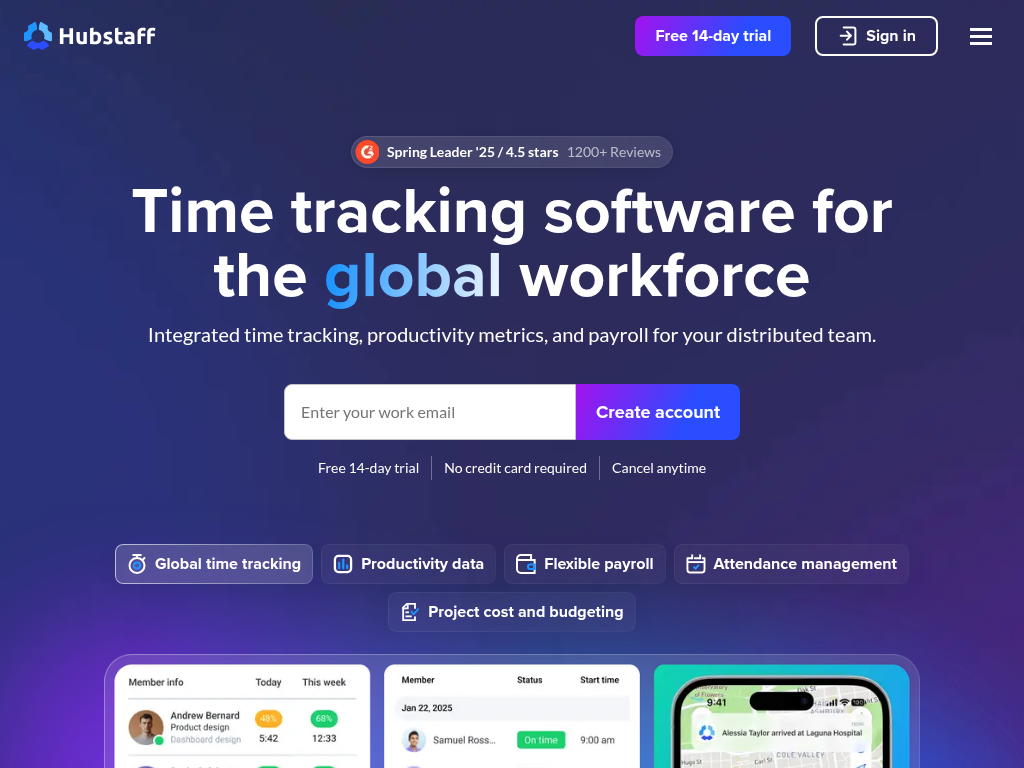 Screenshot for Hubstaff