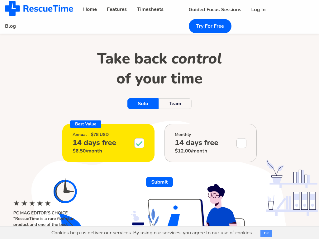 Screenshot for Rescuetime