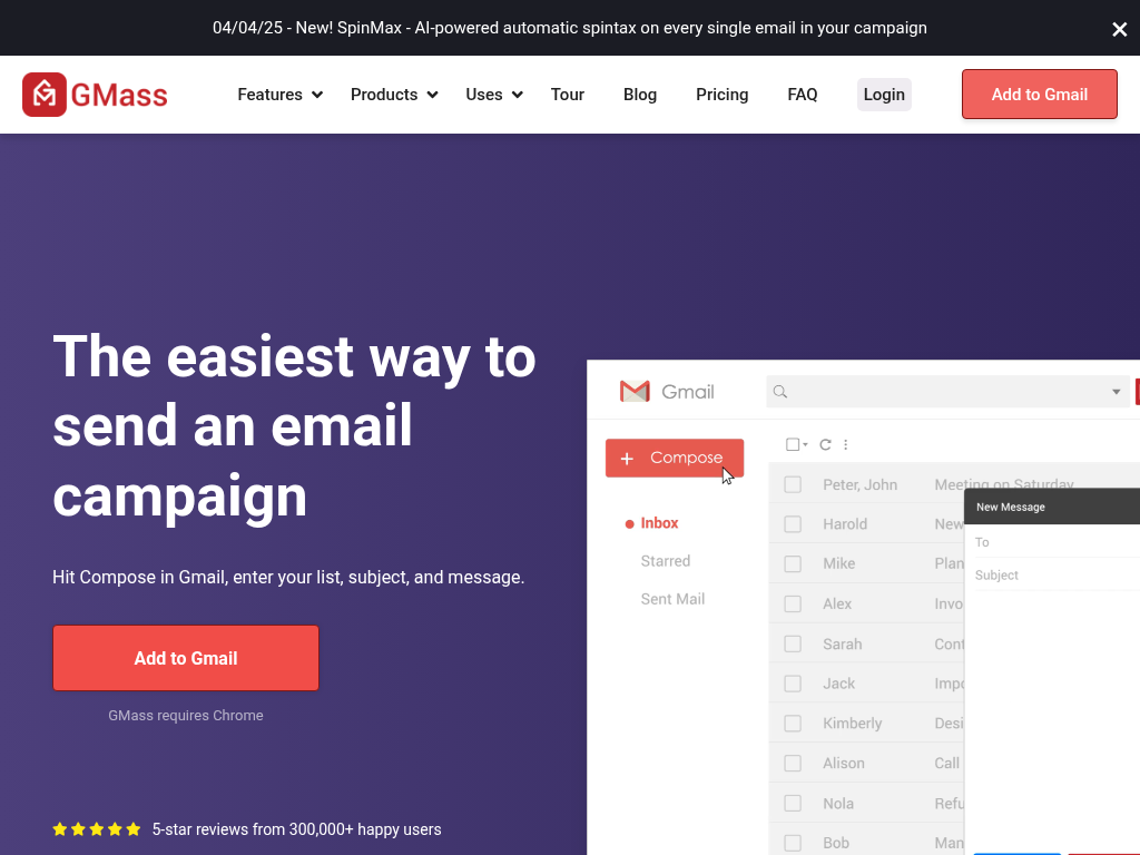 Screenshot for GMass