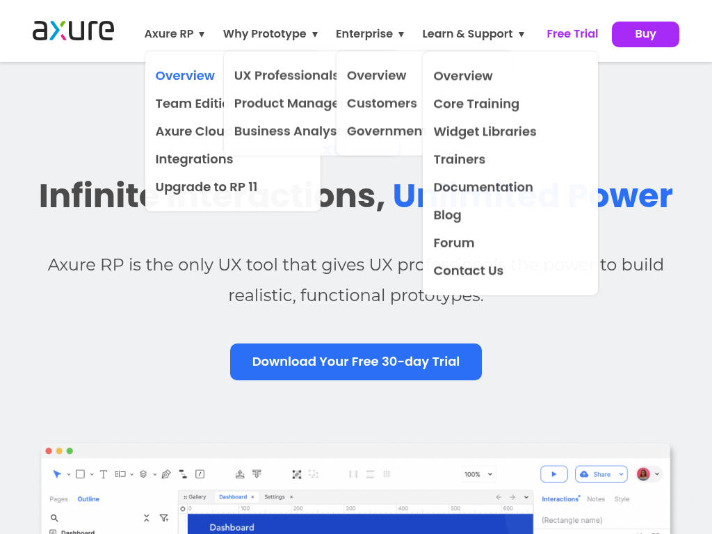 Screenshot for Axure