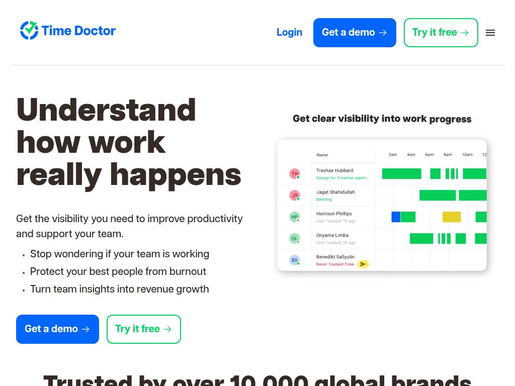 Screenshot for TimeDoctor