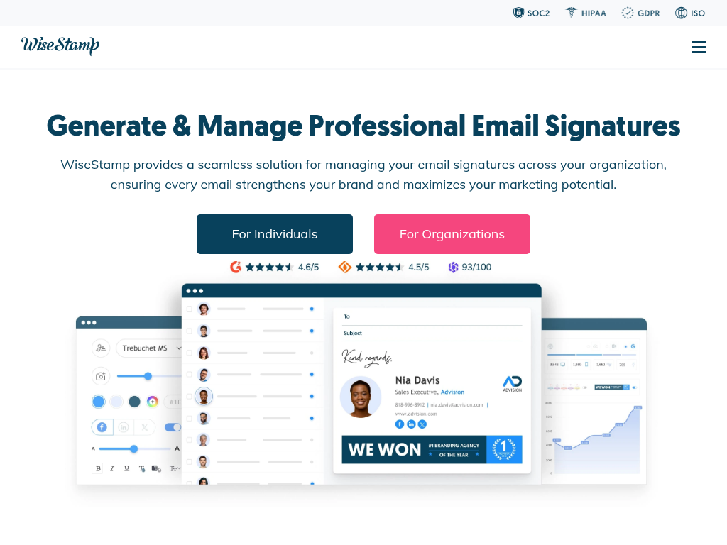 Screenshot for WiseStamp