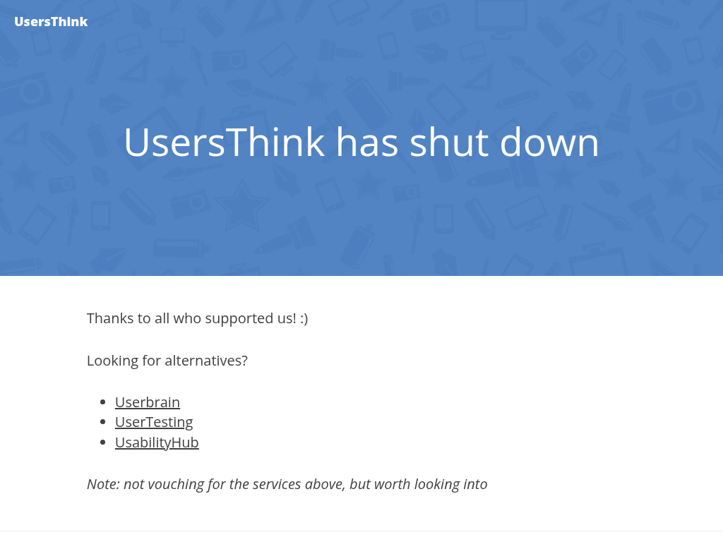 Screenshot for UsersThink